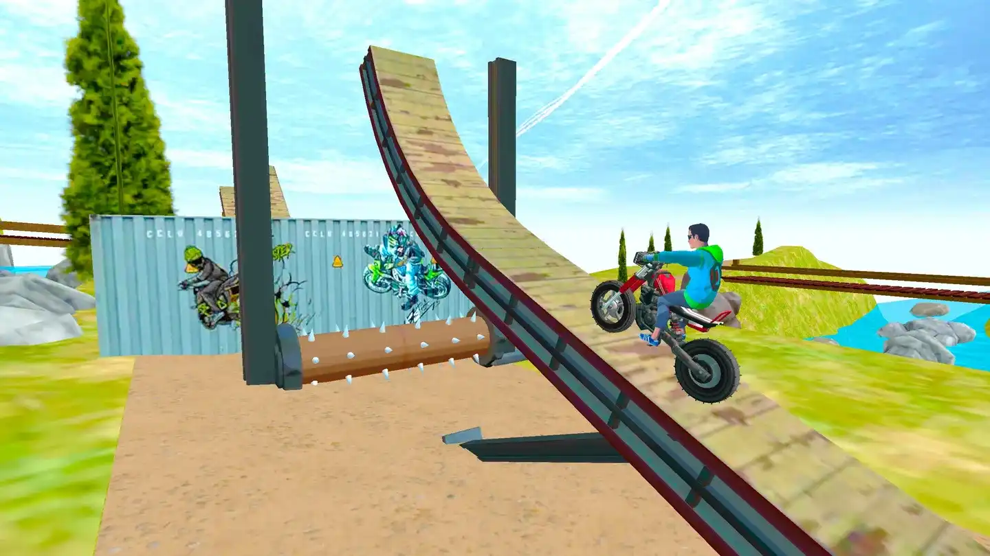 3D特技摩托车极限冲刺（3D Stunt Bike Extreme Rush VR Ride）-单机游戏网